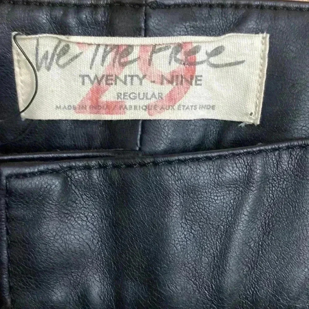 Free People Faux Leather Pants - Picture 4 of 5